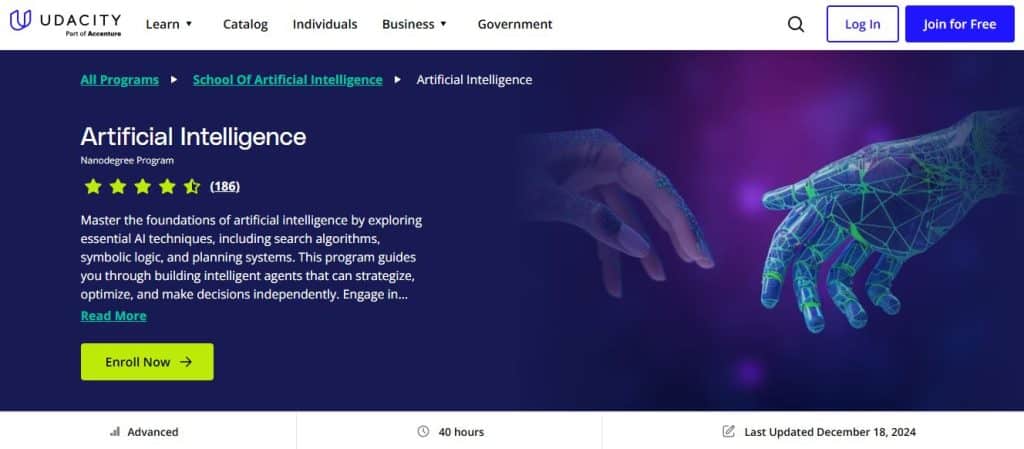 Artificial Intelligence by Udacity