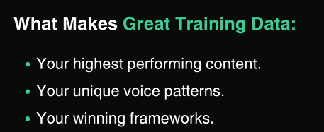 three things that make great training data