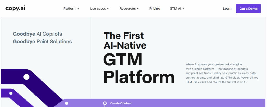copy.ai as an AI writing tool