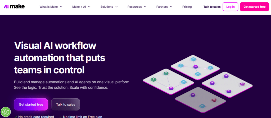 Make can be used to connect multiple AI tools